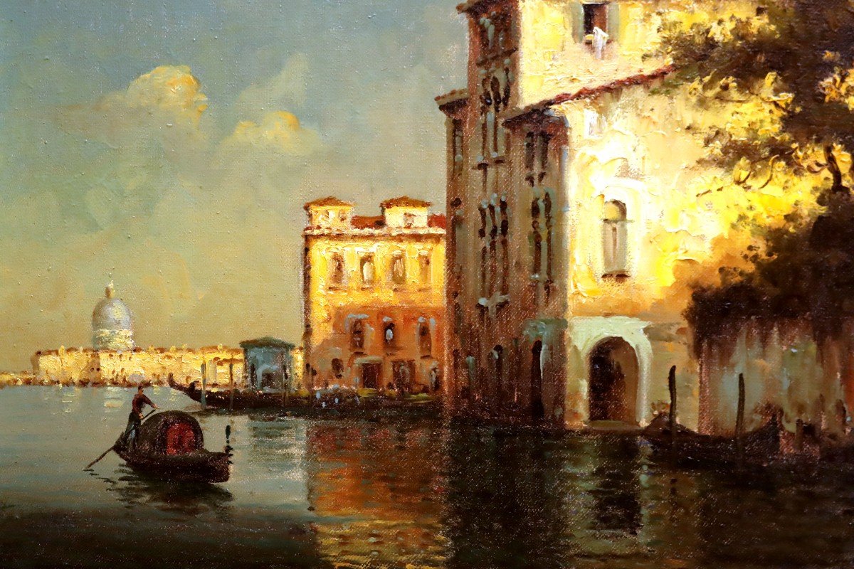 Marc Aldine (1870-1956) Impressionist View Of Venice-photo-3