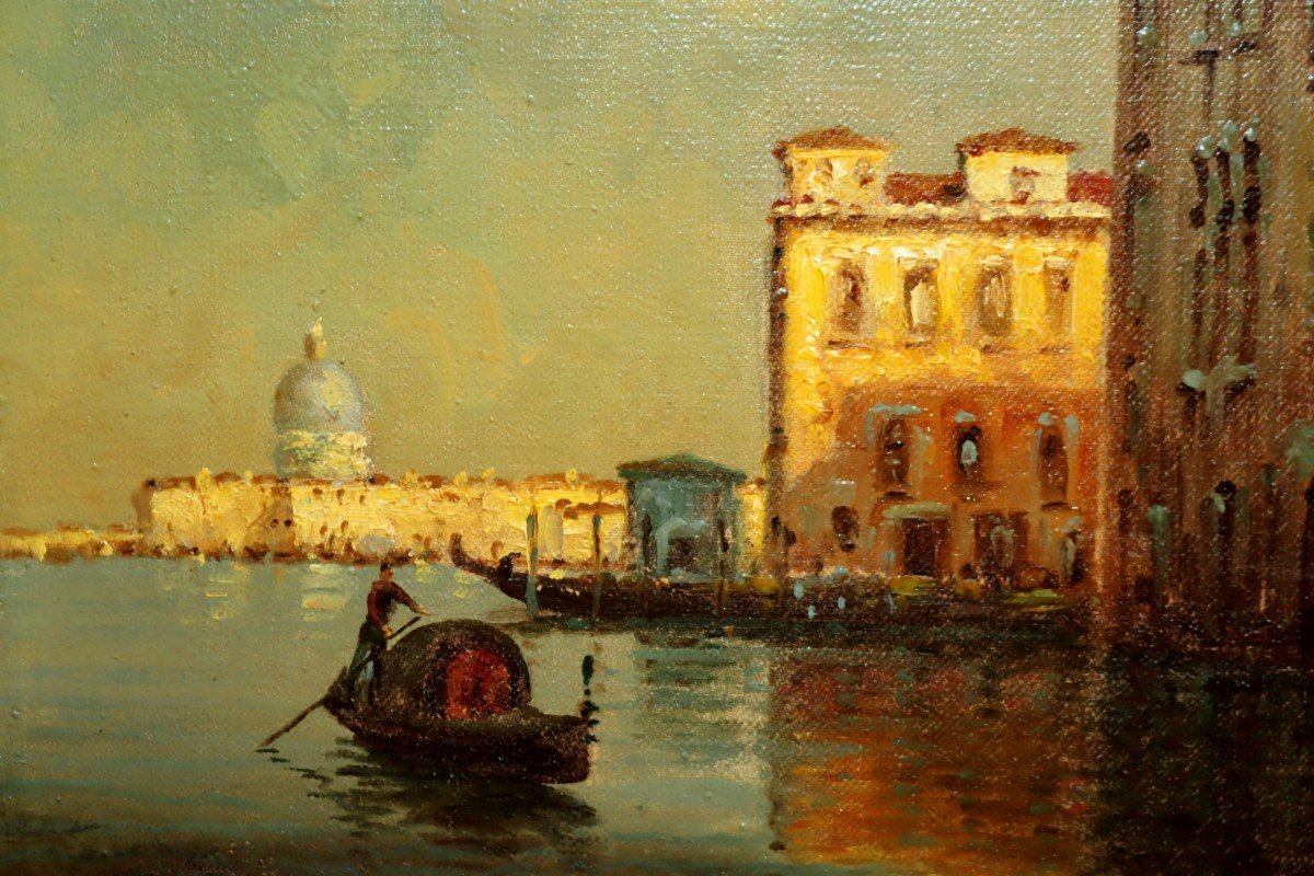 Marc Aldine (1870-1956) Impressionist View Of Venice-photo-5