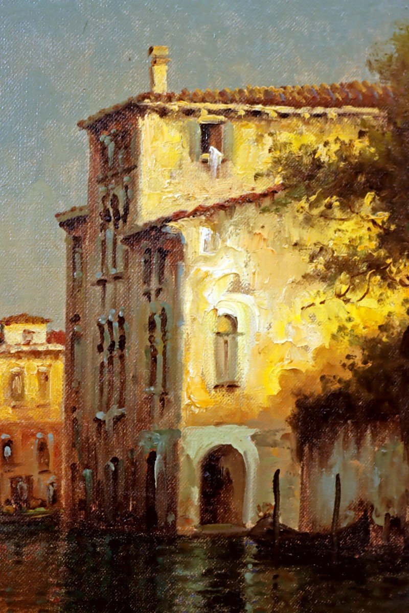 Marc Aldine (1870-1956) Impressionist View Of Venice-photo-6