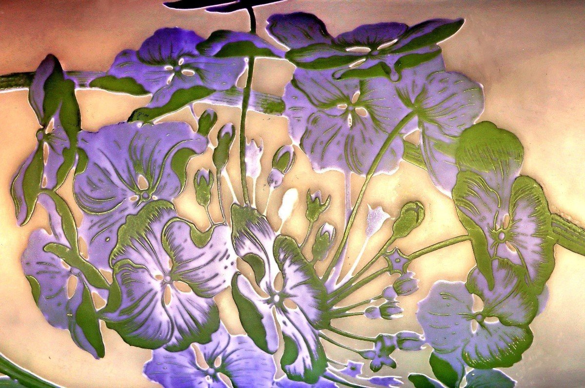 &eacute;mile Gall&eacute; (1846 - 1904) Monumental Vase Hortensias 64 Cm-photo-6