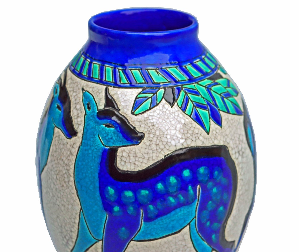 Charles Catteau (1880-1966) Art Deco Kéramis Vase-photo-5