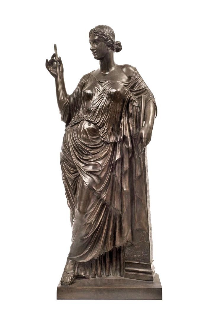 "euterpe" Bronze By F. Barbedienne And A. Collas-photo-2