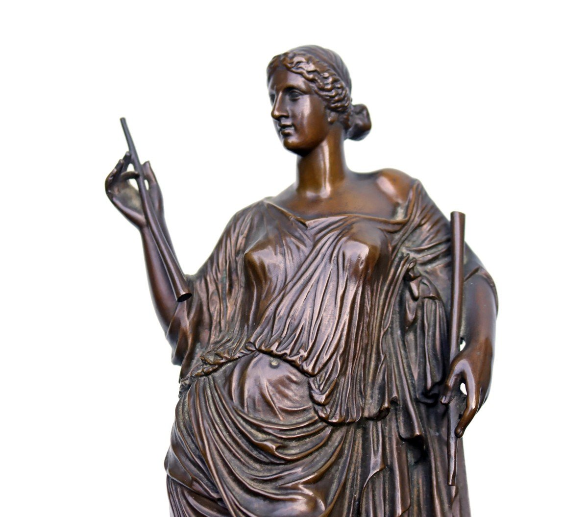 "euterpe" Bronze By F. Barbedienne And A. Collas-photo-1