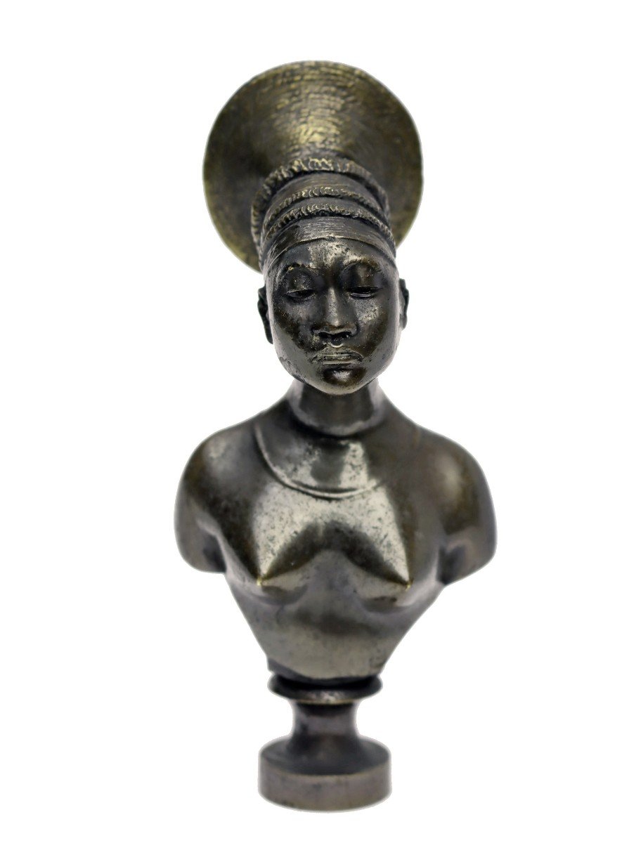 A. Caron (1857-1932) Princess Neginga Bronze Circa 1925-photo-3