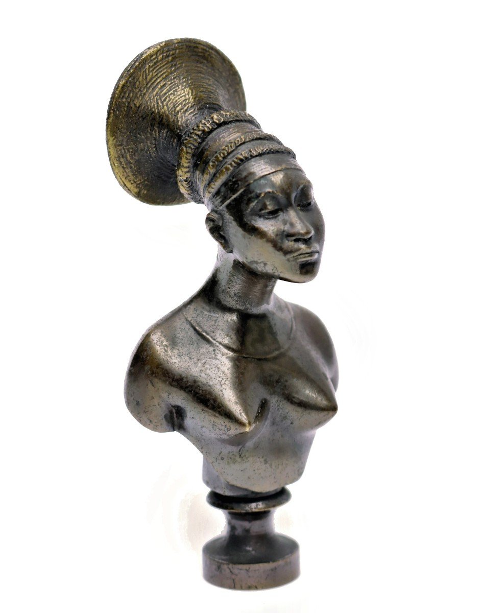 A. Caron (1857-1932) Princess Neginga Bronze Circa 1925-photo-4