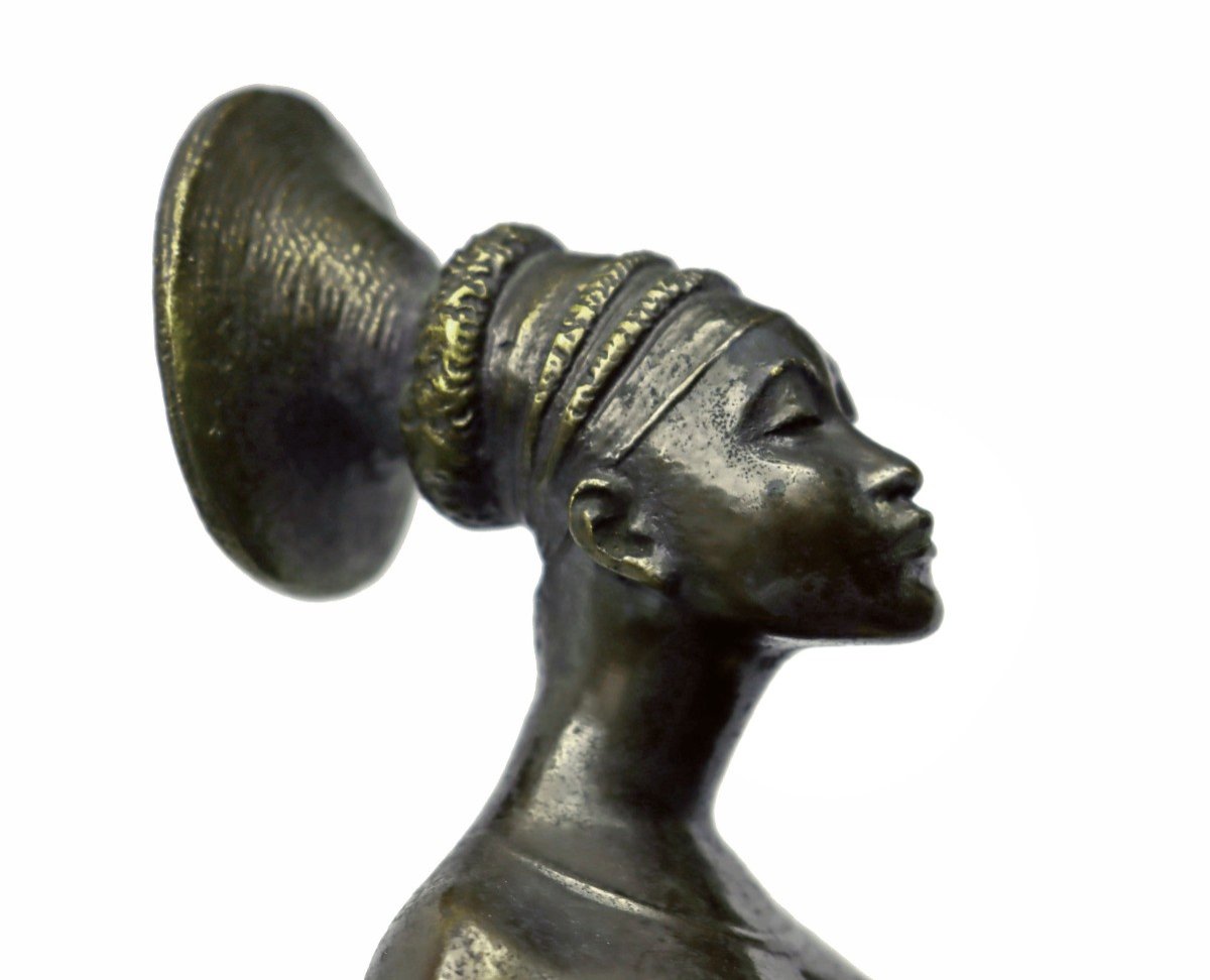 A. Caron (1857-1932) Princess Neginga Bronze Circa 1925-photo-6