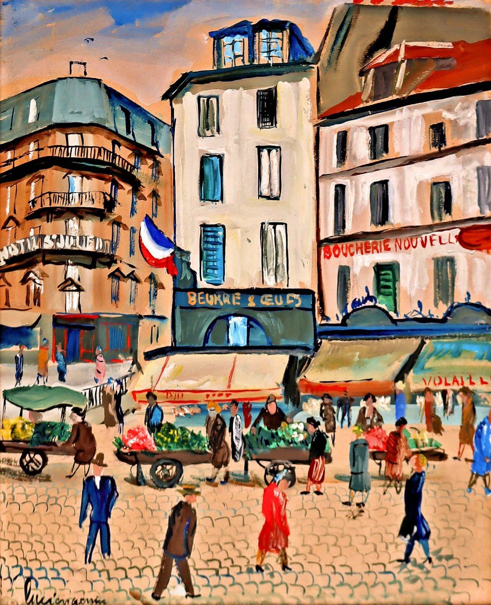 Lucien Genin (1894-1953) Shopping District In Paris -photo-4