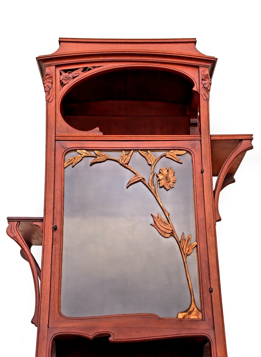 Art Nouveau Mahogany Display Case - Nancy School-photo-2