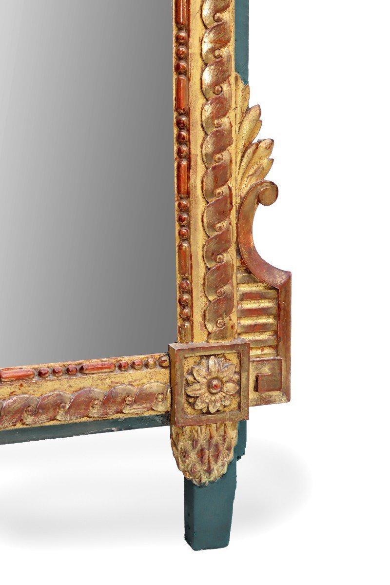 Louis XVI Gilded Wood Mirror (height: 1.64 M)-photo-5