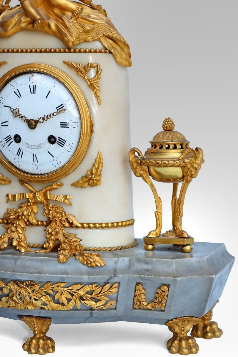 Henry Dasson (1825-1896) Large Gilt Bronze Clock-photo-4