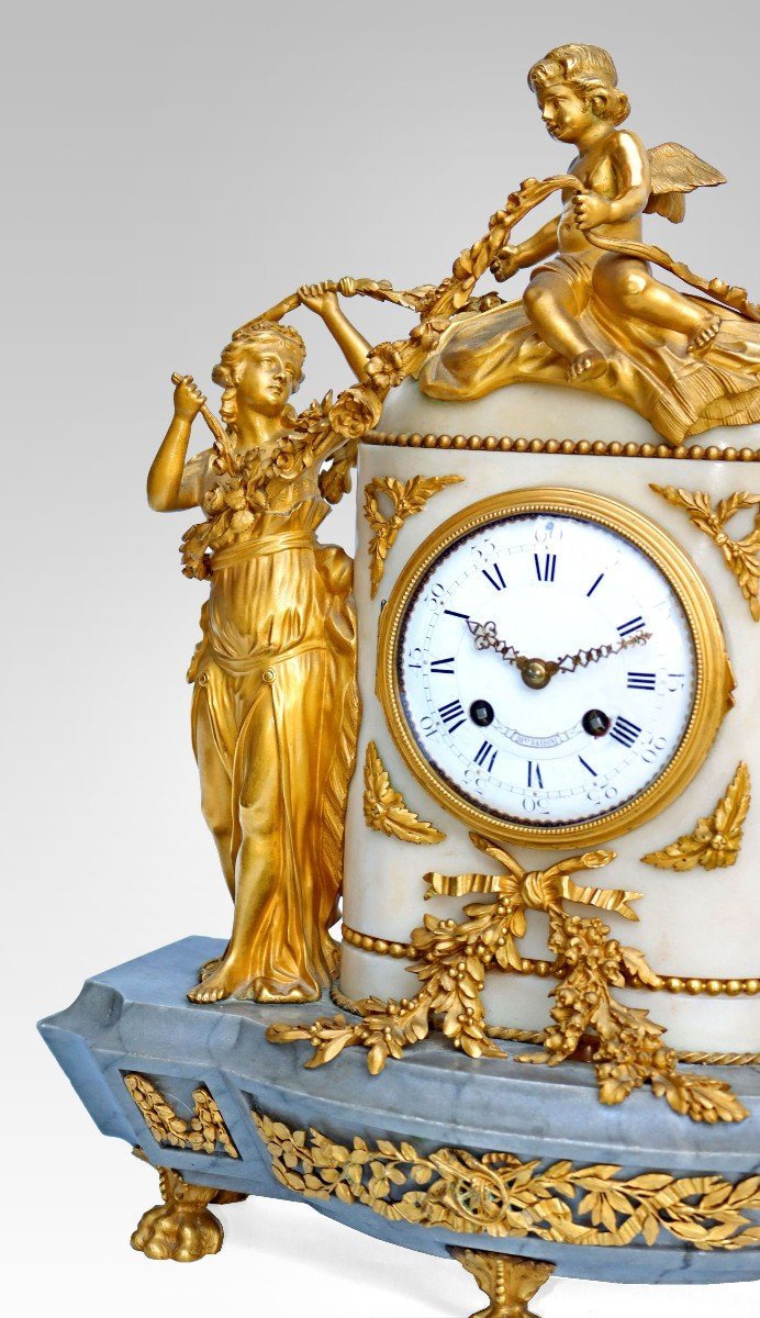 Henry Dasson (1825-1896) Large Gilt Bronze Clock-photo-1