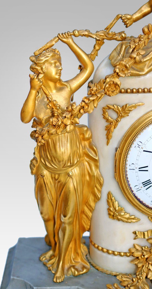 Henry Dasson (1825-1896) Large Gilt Bronze Clock-photo-5