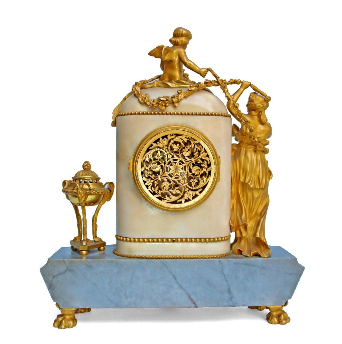 Henry Dasson (1825-1896) Large Gilt Bronze Clock-photo-7