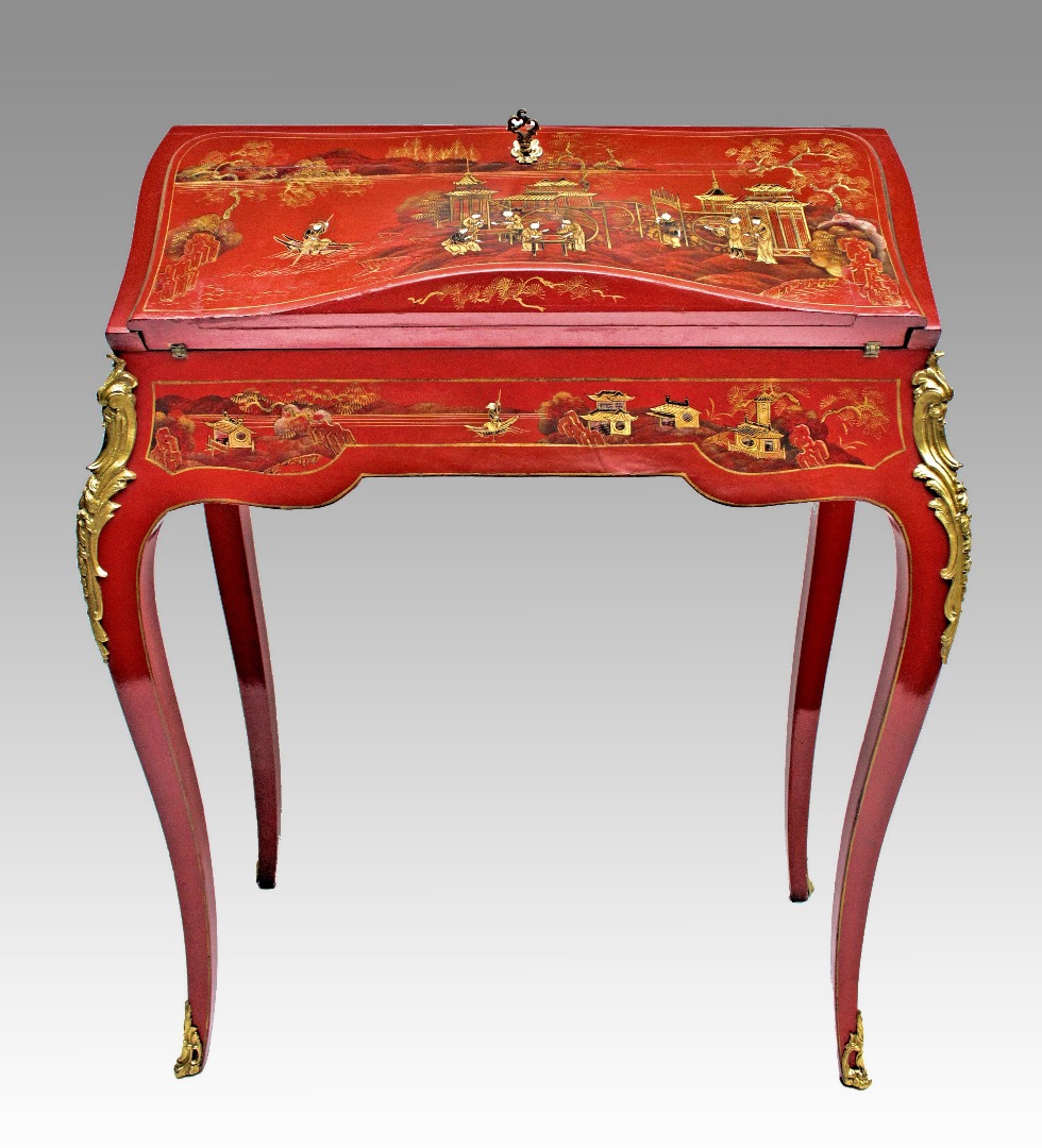 Chinese Lacquer Slope Desk-photo-2