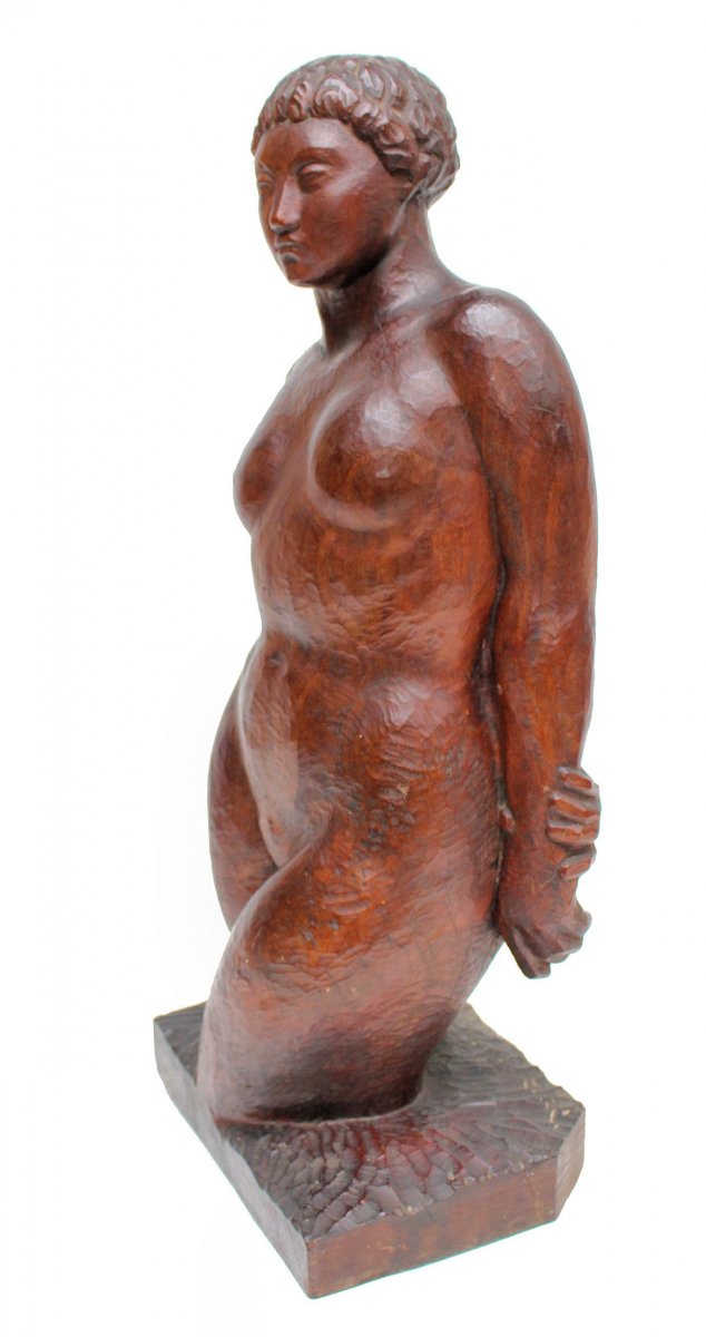 RAPHAËL (1877-1962) Grande Sculpture Africaniste Art Déco vers 1930-photo-2