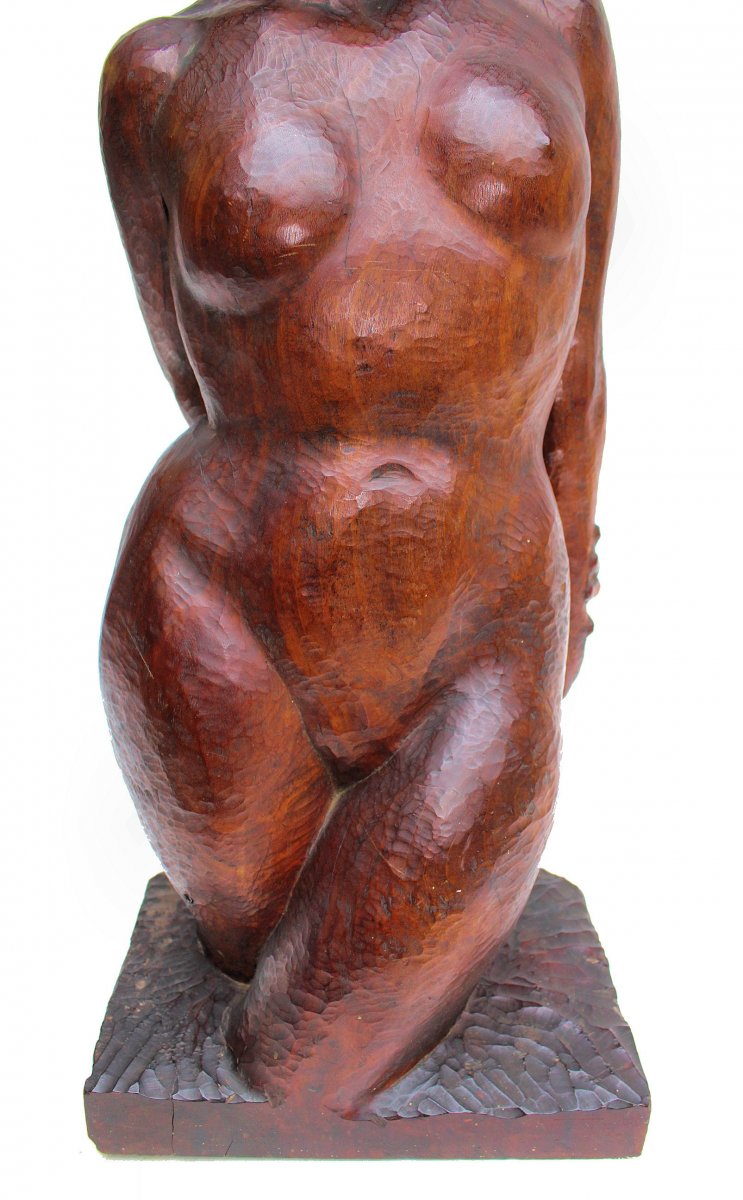 RAPHAËL (1877-1962) Grande Sculpture Africaniste Art Déco vers 1930-photo-5