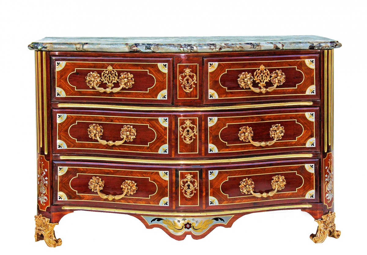 Commode Louis XIV estampillée J*L*F DELORME-photo-2