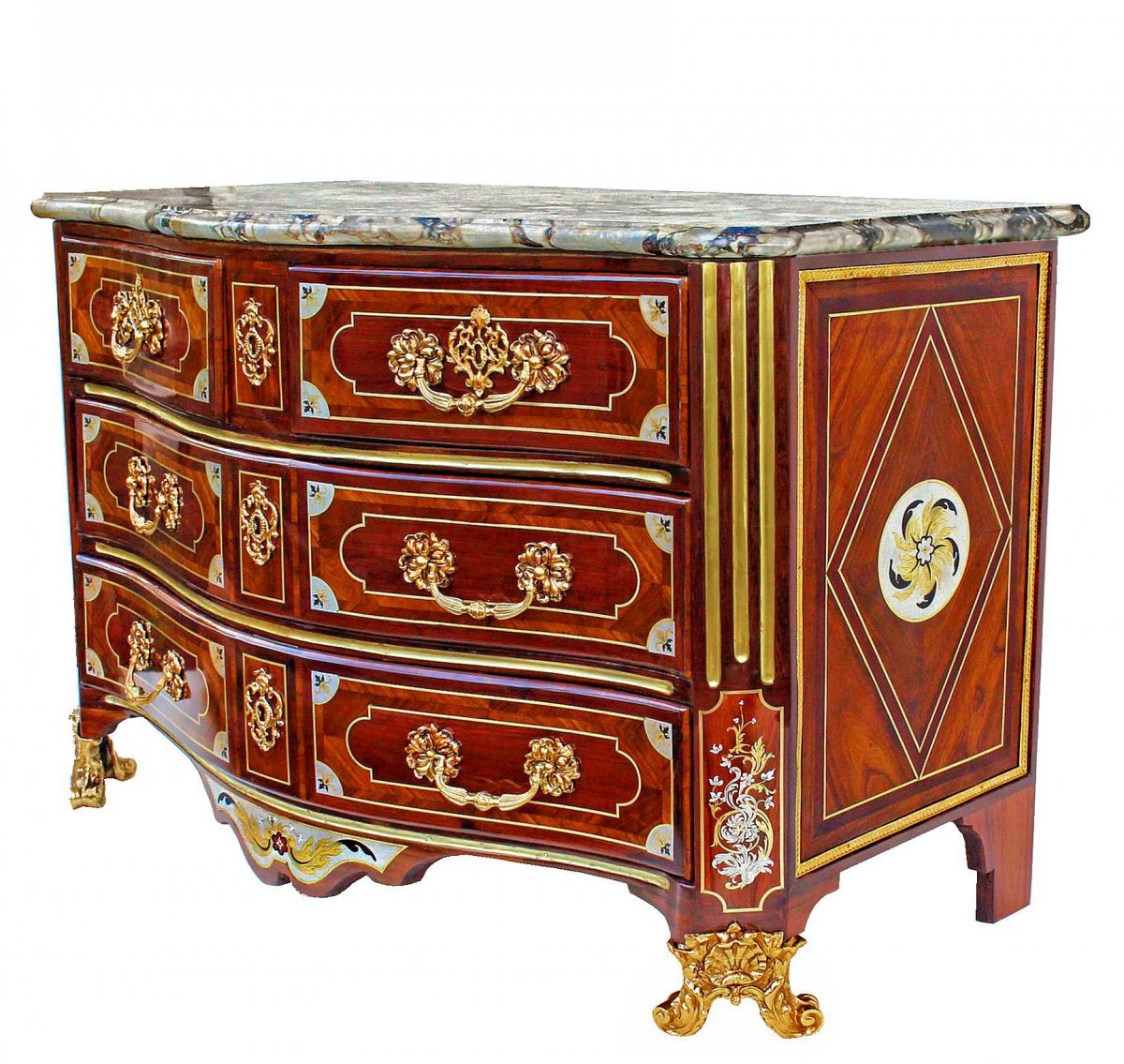 Commode Louis XIV estampillée J*L*F DELORME-photo-3