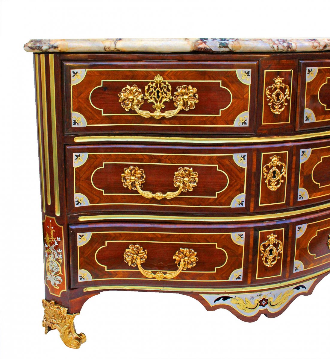 Commode Louis XIV estampillée J*L*F DELORME-photo-4