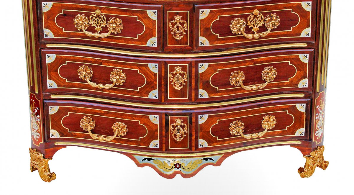 Commode Louis XIV estampillée J*L*F DELORME-photo-6