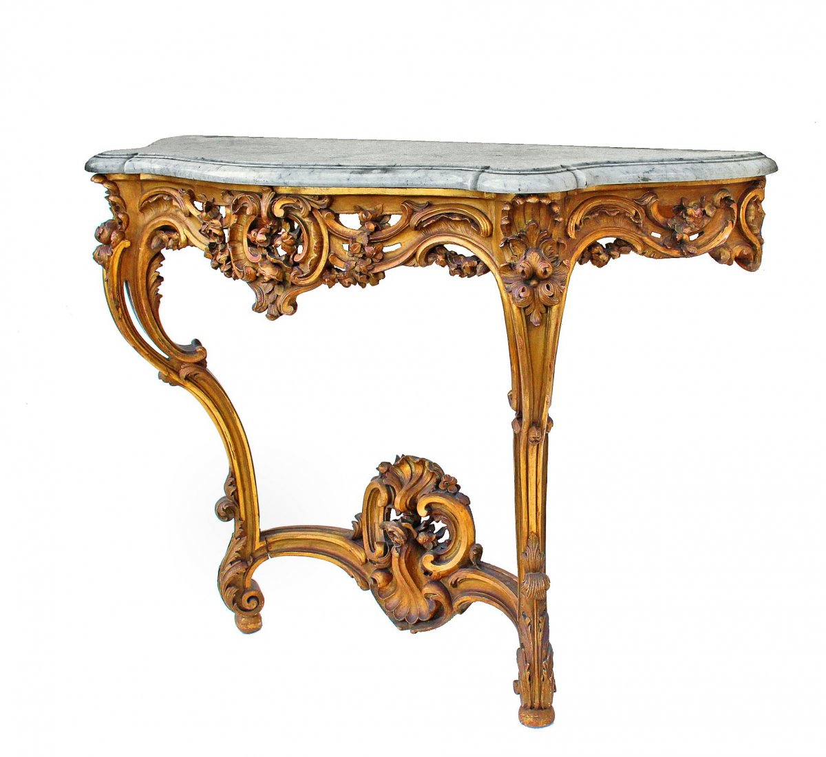 Large Napoleon III Console In Golden Wood-photo-5