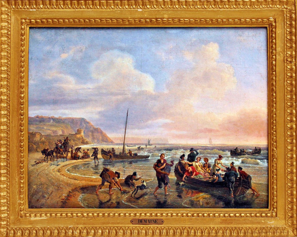 Jean-Louis Demarne (1744 -1829) Bord de Mer Animé