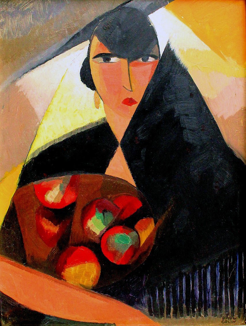 Paul Colin (1892-1985) Art Deco Cubist Portrait-photo-2