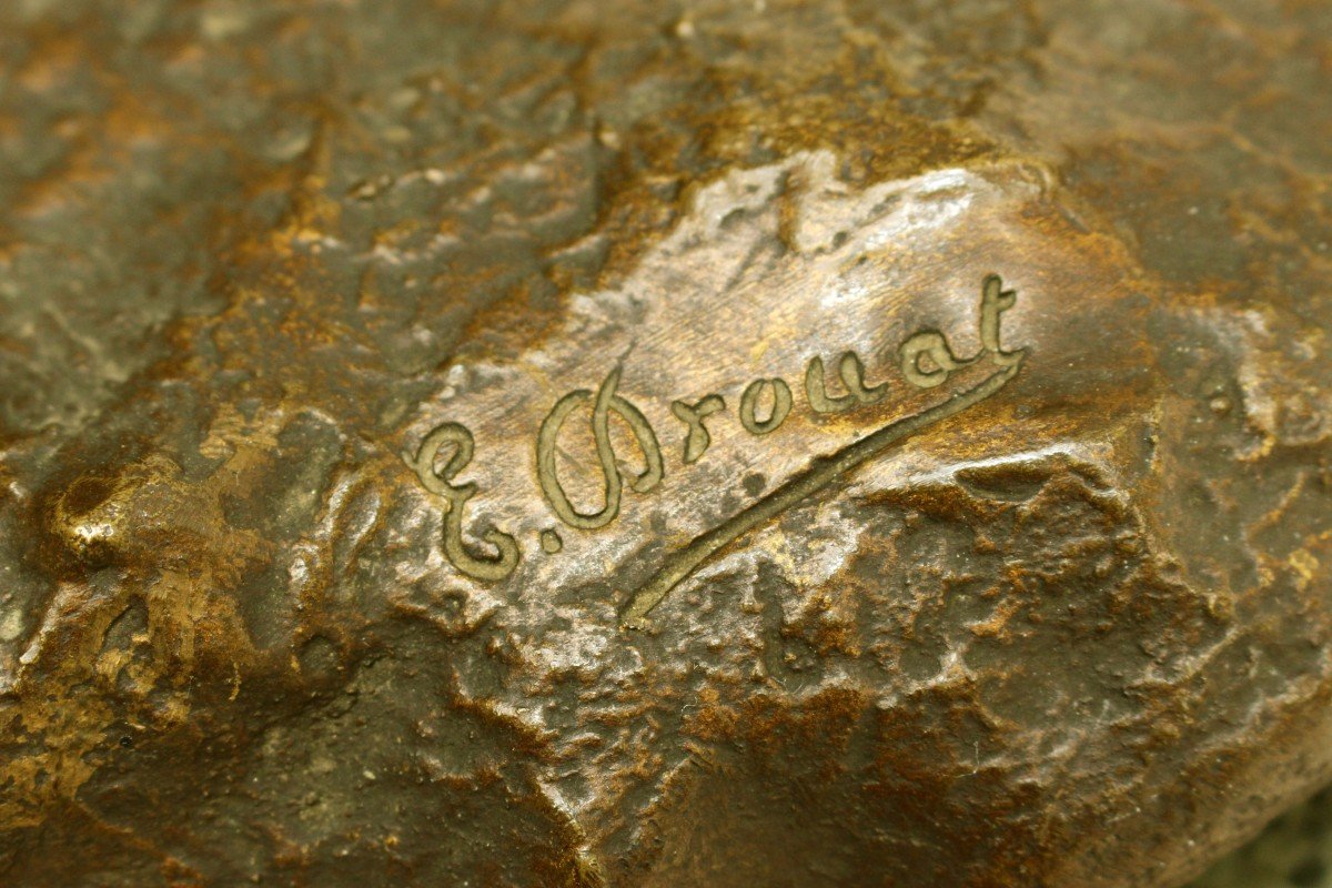 E. DROUOT (1859-1945) Grand Bronze 80 cm "Mentem Luminat"-photo-7