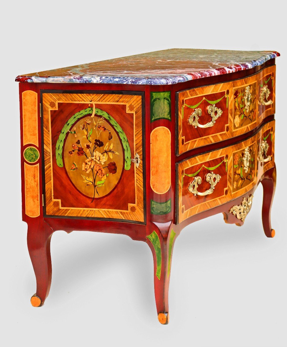 J-F Hache (1730-1796) Précieuse Commode de Salon -photo-4