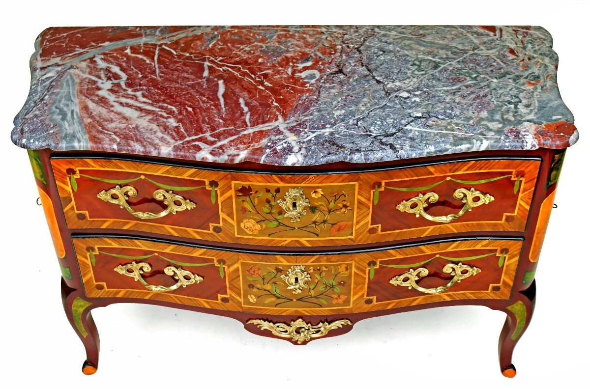 J-F Hache (1730-1796) Précieuse Commode de Salon -photo-3