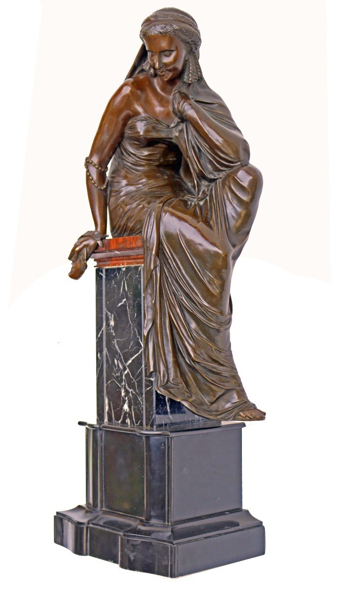  Grand Bronze XIXe Melpomène (h:70 cm)-photo-4