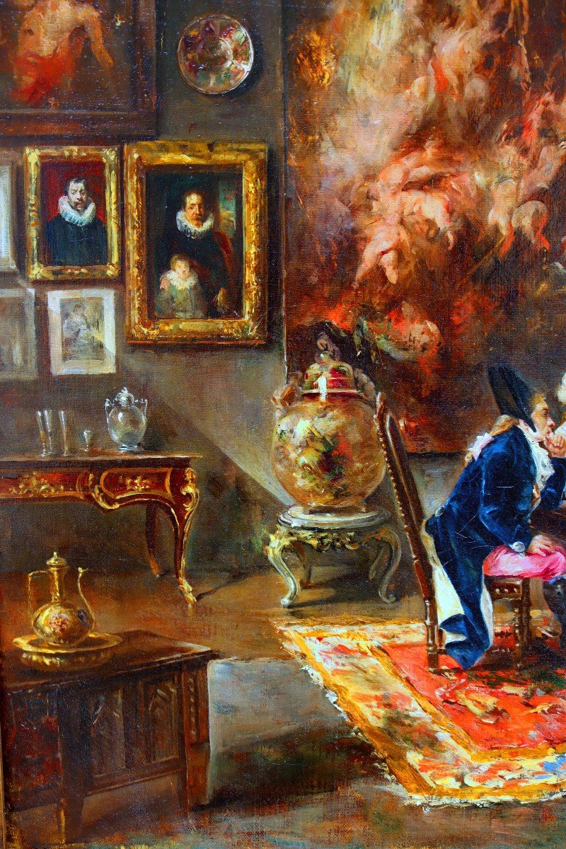 Guido Sigriste (1864-1915) Napoleon 1st At The Salon Atelier-photo-1