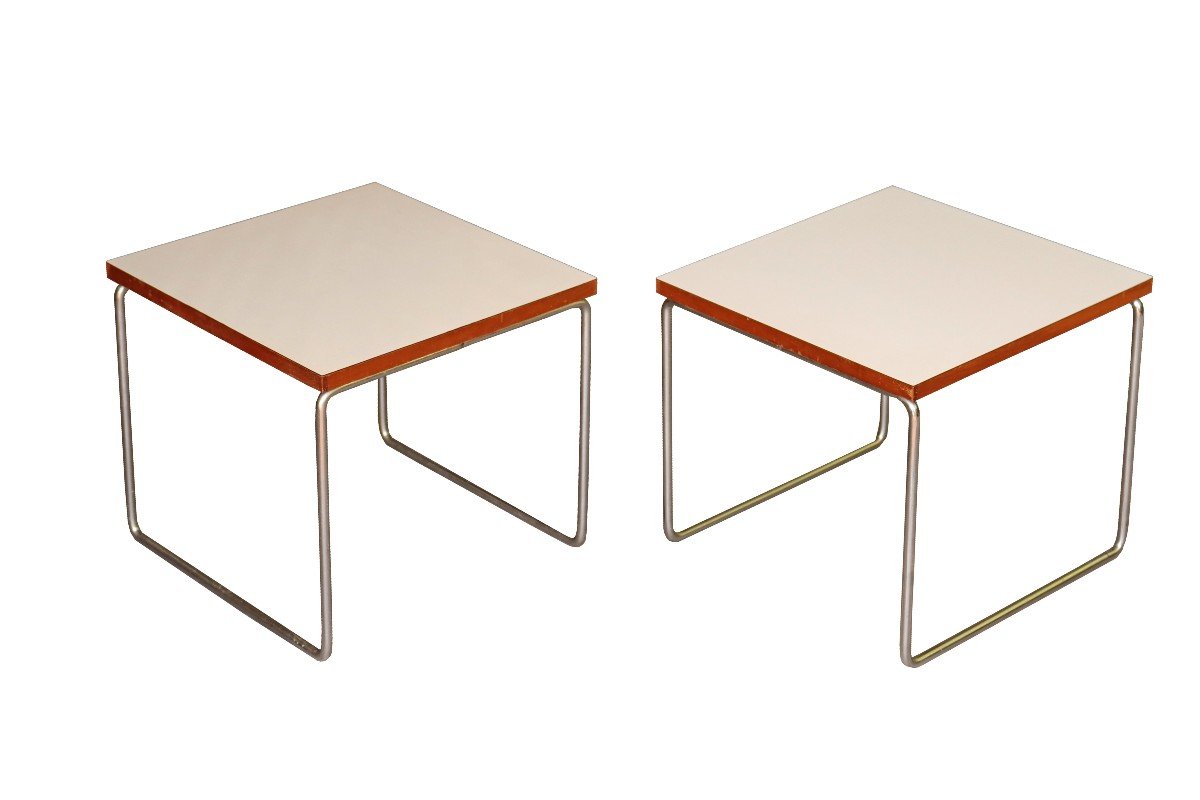 Pierre Guariche (1926-1995) & Steiner Pair Of Coffee Tables-photo-3