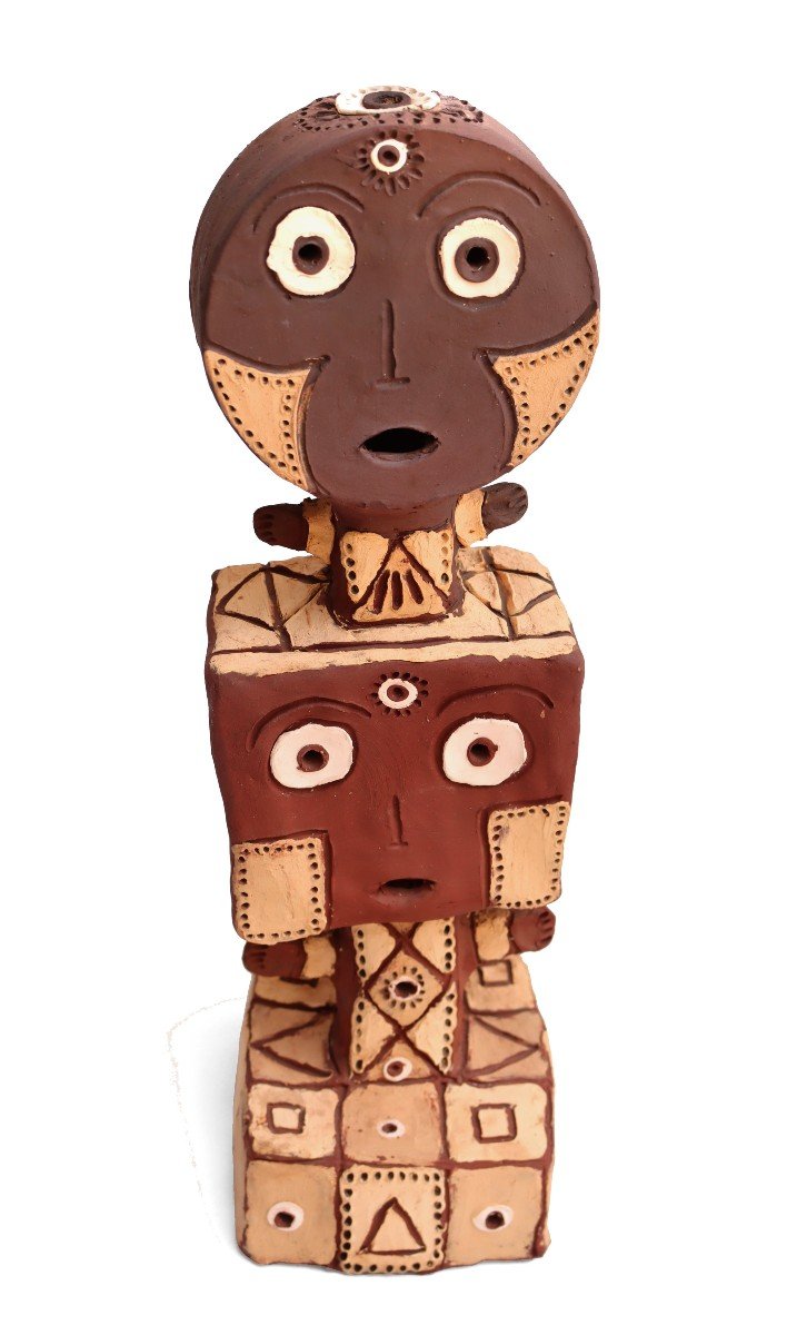 Jean Paul Baudouin (born 1946) Totem Sculpture-photo-3