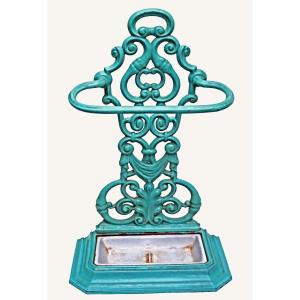 Umbrella Stand 1900 In Enameled Cast Iron