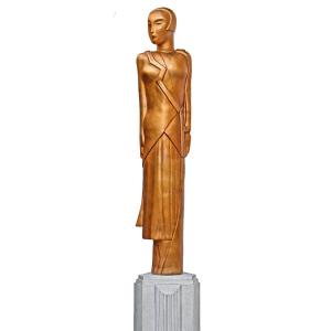 Large Art Deco Cubist Statue (height: 1.43 M)