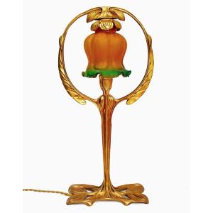  Lampe Art Nouveau En Bronze d'Après Maurice Dufrêne (1876-1955)