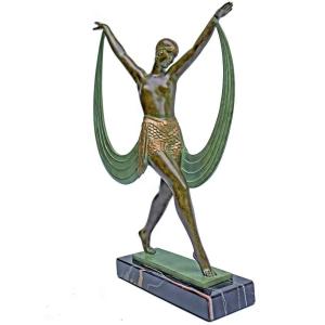 Pierre Le Faguays (1892-1962) "lysis" Great Art Deco Dancer