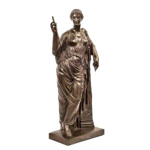 "euterpe" Bronze By F. Barbedienne And A. Collas