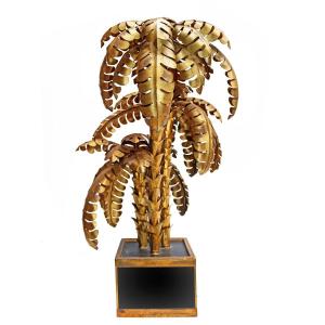 Maison Jansen Important Palm Tree Lamp 1970