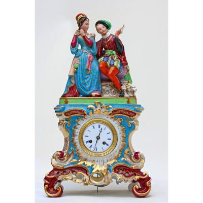 Attributed To Jacob Petit Clock Romantic Era Circa 1840