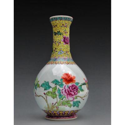 Vase China Qianlong Family Rose