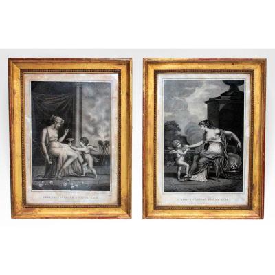 Pair Of Directoire Engravings