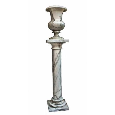 Marble Medici Column And Vase