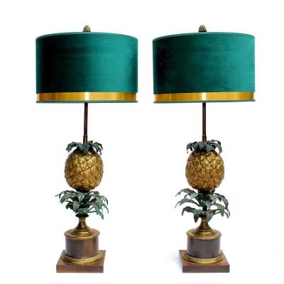 Maison Charles Pair Of "pineapple" Lamps