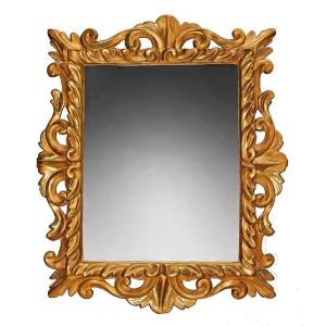 Grand Miroir Bois Doré Italie XVIIIe