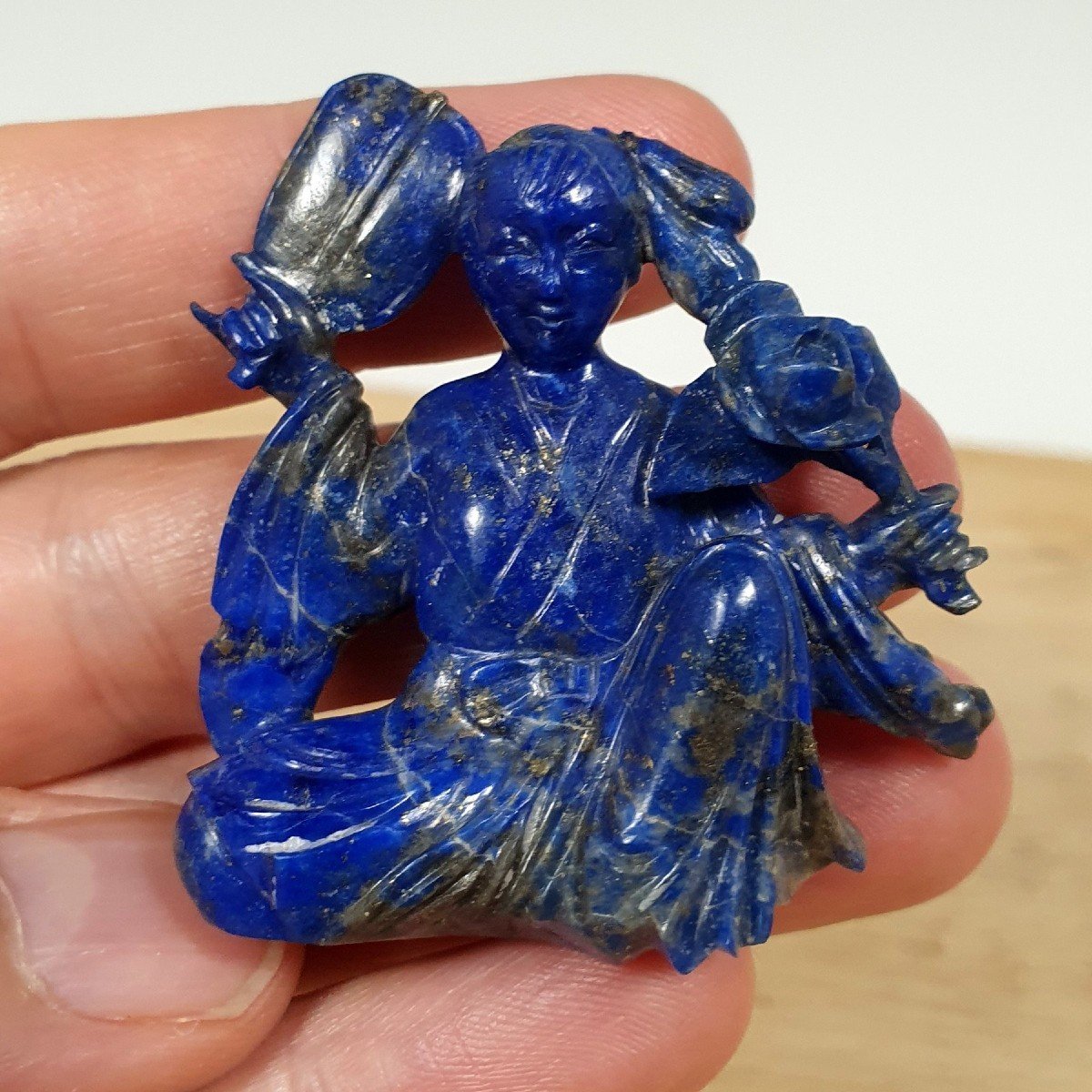 Sculpture En Lapis-lazuli-photo-3