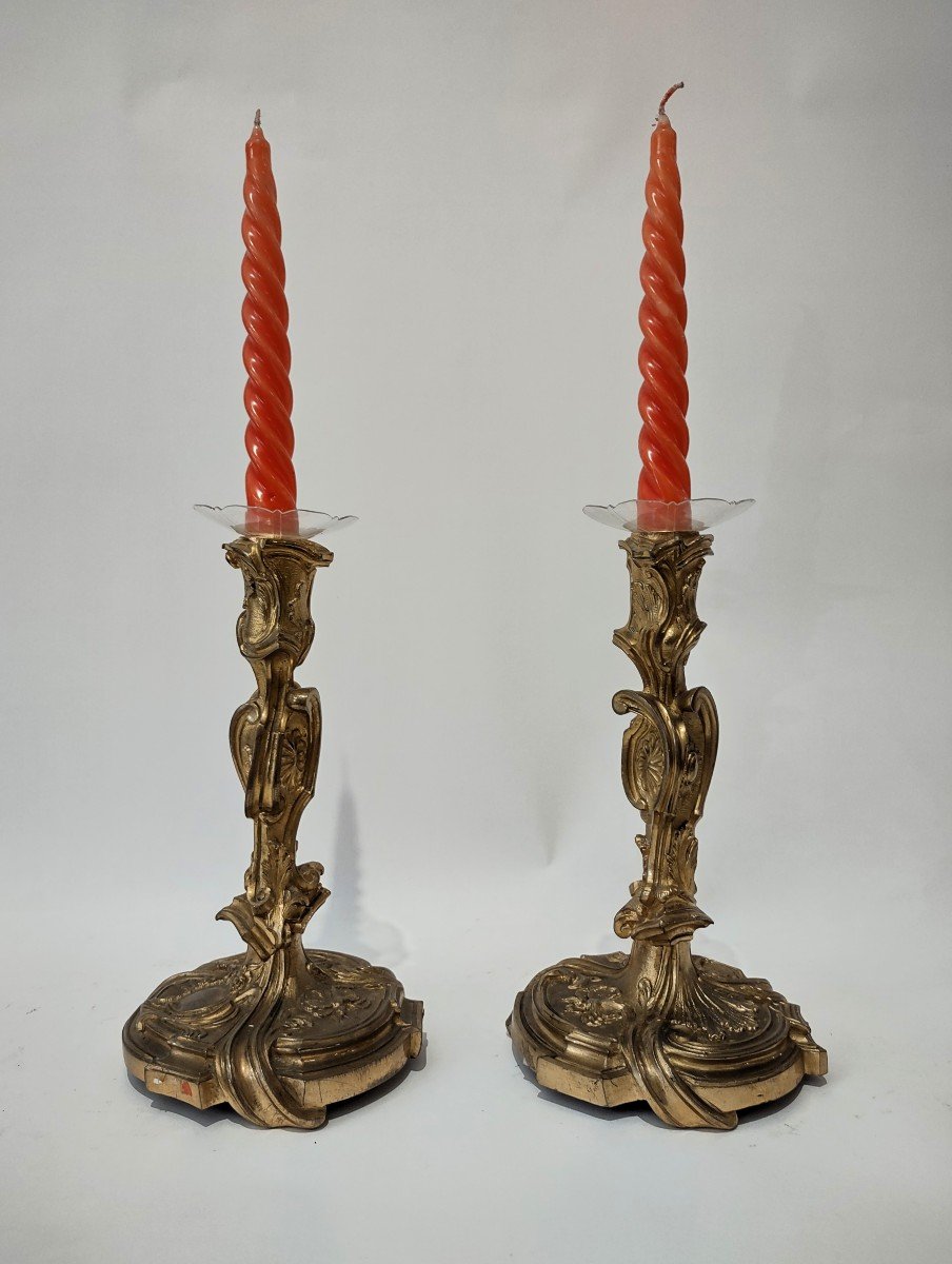 Pair Of Louis XVI Candlesticks-photo-3