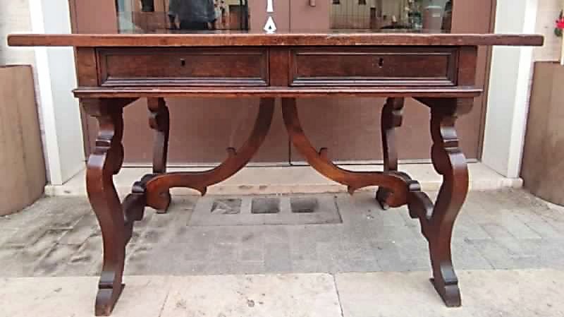 17th Century Lyre Writing Table-photo-4
