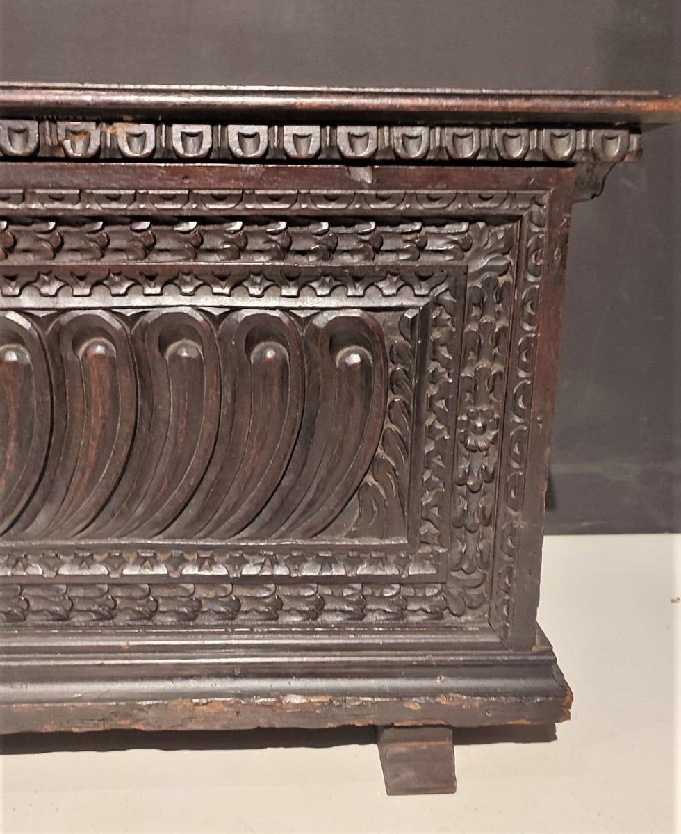 Richly Carved Sixteenth-century Lombard-venetian Chest.-photo-4